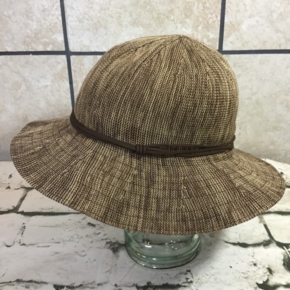 Olsenboye Accessories - Olsenboye Hat Womens One Size Heather Brown Floppy Beach Sun Cap